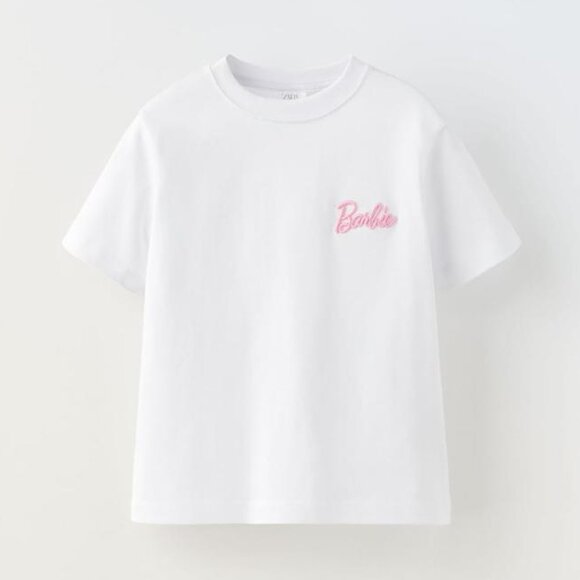 Zara Girls 2x Barbie Embroidered T-Shirts - Picture 4 of 9